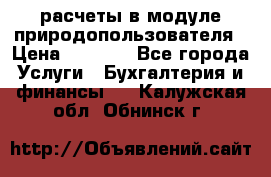 расчеты в модуле природопользователя › Цена ­ 3 000 - Все города Услуги » Бухгалтерия и финансы   . Калужская обл.,Обнинск г.